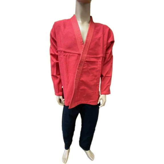 Woldorf USA BJJ Jiu Jitsu Uniform Red NO Logo Competition Uniform, Martial Arts, Fighting Uniform, Training Uniforms, Pre-Shrunk, Ultra Light Weight Uniforms Soft Fabric