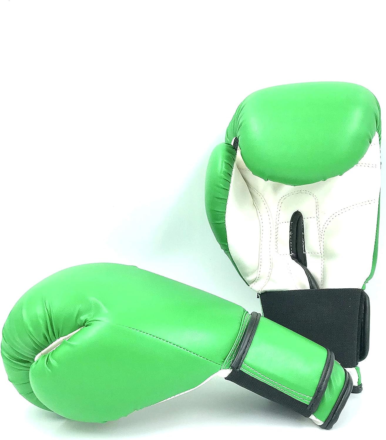 Woldorf USA Boxing Gloves Green Kickboxing, Grappling, Fighting, Muay Thai Training Boxing Bag Gloves, Punch Bags and Focus Pads Punching Plain-Blank Vinyl Gloves No Logo