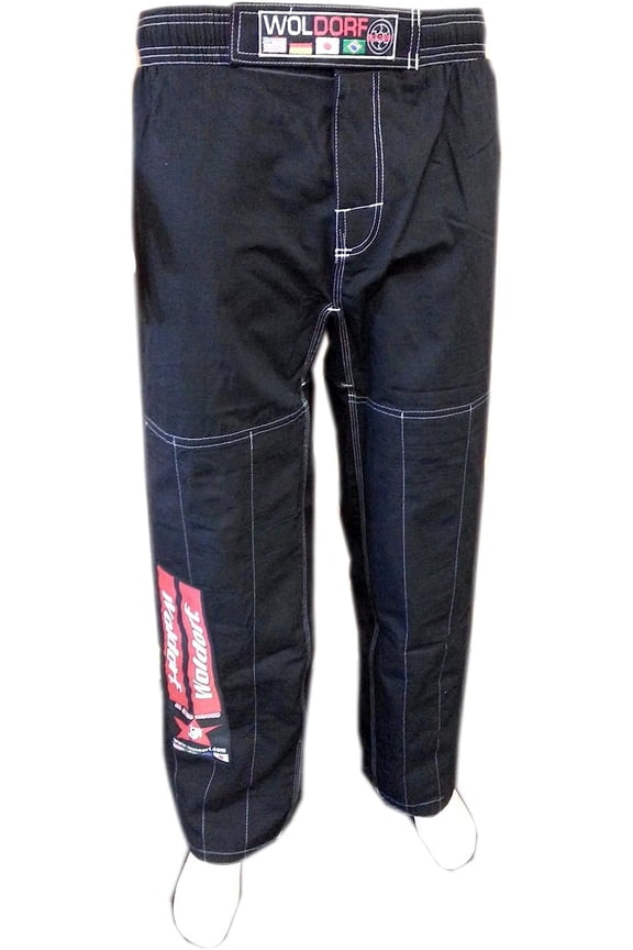Brazilian Jiu Jitsu BJJ Pants Black Cotton Rip Stop Size 4-A2 Fighting Pants, Training Pants, Pre-Shrunk, Ultra Light Weight Fabric, Soft Fabric Pants