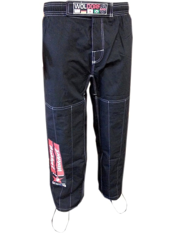 Brazilian Jiu Jitsu BJJ Pants Black Cotton Rip Stop Size 6-A4 Fighting Pants, Training Pants, Pre-Shrunk, Ultra Light Weight Fabric, Soft Fabric Pants