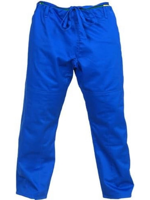 Brazilian Jiu Jitsu BJJ Pants Blue Cotton Twill Size 4-A2 Fighting Pants, Training Pants, Pre-Shrunk, Ultra Light Weight Fabric, Soft Fabric Pants