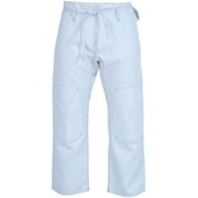 Woldorf USA Brazilian Jiu Jitsu BJJ Pants White Cotton Heavy Size 8-A6 Gym Equipment Grappling Pants, Kickboxing Pants, Fighting Pants, Muay Thai Training Pants