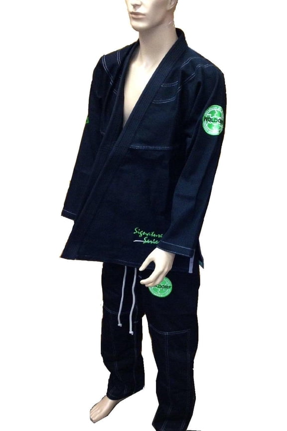 Brazilian Jiu Jitsu Kimono Pearl Weave Gi Competition Uniform, Black with Rip Stop Pants Size 6 A4 Pre-Shrunk, Ultra Light Weight Uniforms