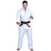 Woldorf USA Good Luck Brazilian Jiu Jitsu Kimono Gold Weave White 1 No Logo Kickboxing, Fighting Uniform Training Uniforms Ultra Light Weight Uniforms Soft Fabric