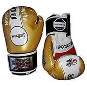 Woldorf USA Professional Boxing Kickboxing Training Gel Sparring Gloves Bagwork Punching Bag Mitts Muay Thai Gold Best Fighting Gloves Men and Women