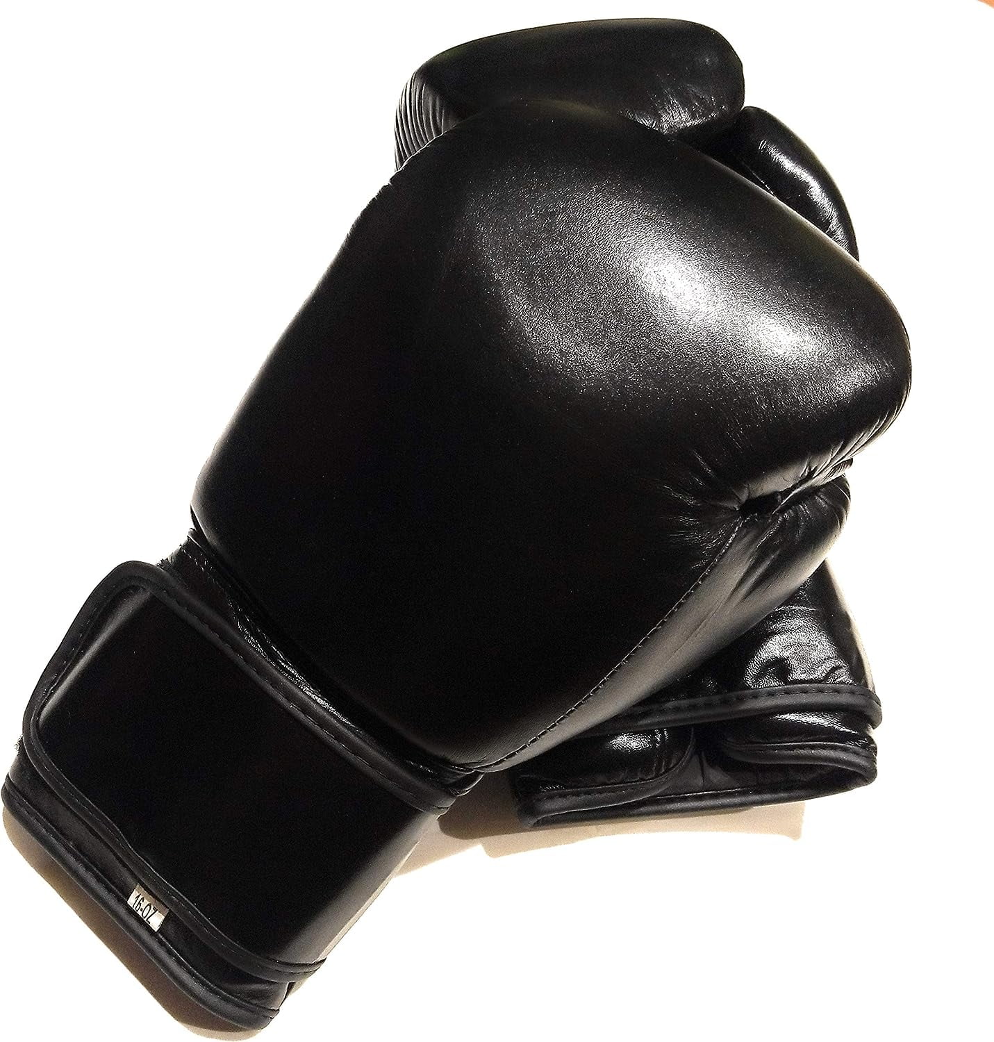Woldorf USA Top Grade Leather Boxing Gloves for Men and Women - Muay Thai Training Kickboxing Fighting Multi Layer Foam Sparring Gloves - Safety Strap Boxing Gloves with Black Palm 20oz, 22oz, 24oz