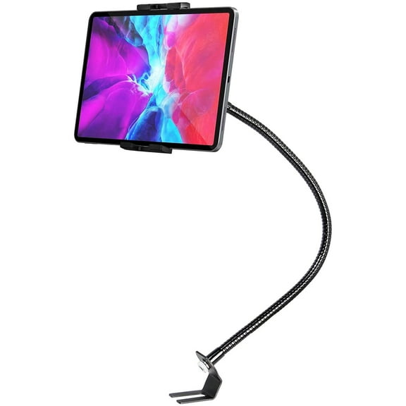 Woleyi Gooseneck Car Tablets Holder with Sturdy Metal Support and Bolt Base, Suitable for 4-12.9 inch Mobile Phones and Tablets