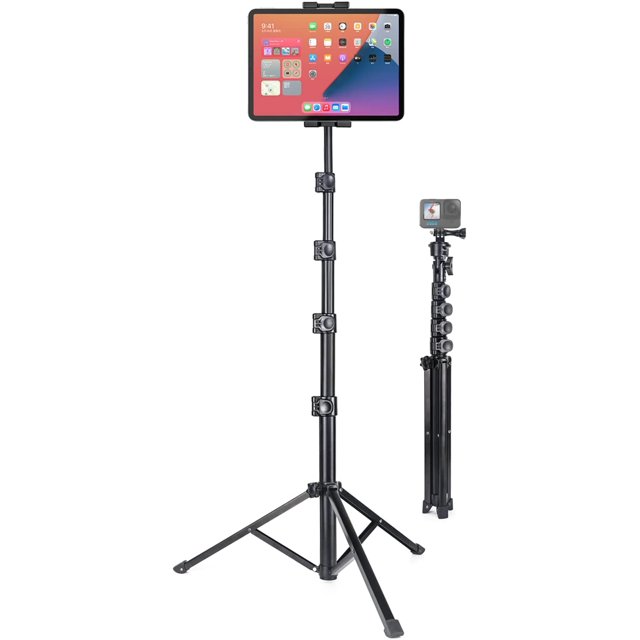 Woleyi iPad Tripod Stand with (61 in) Height Adjustable Adapter for 4