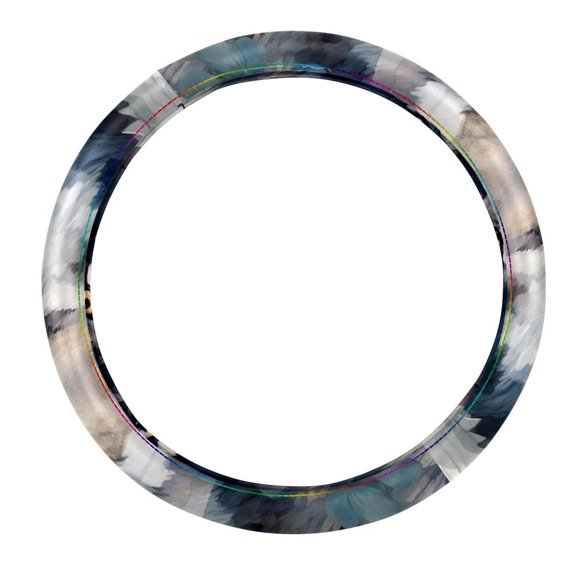 Wolf 14.5 Inch Printing PVC Leather Auto Accessories Steering Wheel Cover Car Wheel Cover Steering Wheel Covers