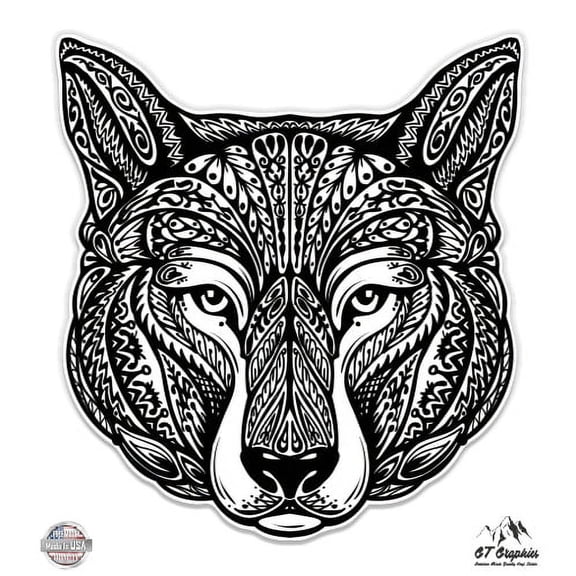 Wolf - 3" Vinyl Sticker - For Car Laptop I-Pad Phone Helmet Hard Hat - Waterproof Decal