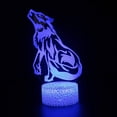 thumbnail image 1 of Wolf 3D Night Light 16 Color Change Lamp Acrylic Flat ABS Base USB Charger Home Decoration Toy Brithday Kid Children Gift, 1 of 5