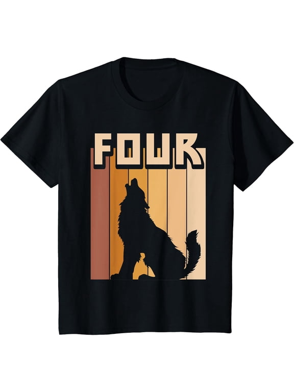 Wolf 4 Boy Girl Wolf 4 Year Old T-Shirt