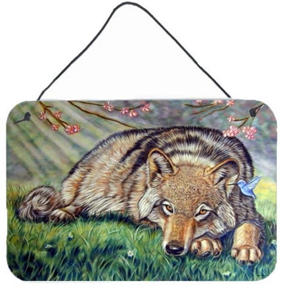 Wolf And Hummingbird Wall and Door Hanging Prints