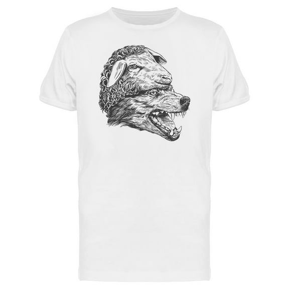 Wolf Art And Sheep T-Shirt Men -Image by Shutterstock, Male x-Large