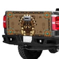 thumbnail image 1 of Wolf Art Tailgate Wrap – Tribal Wolf Dreamcatcher Style Truck Tailgate Decal, Boho Western Wolf Pickup Tailgate Graphic, 1 of 7