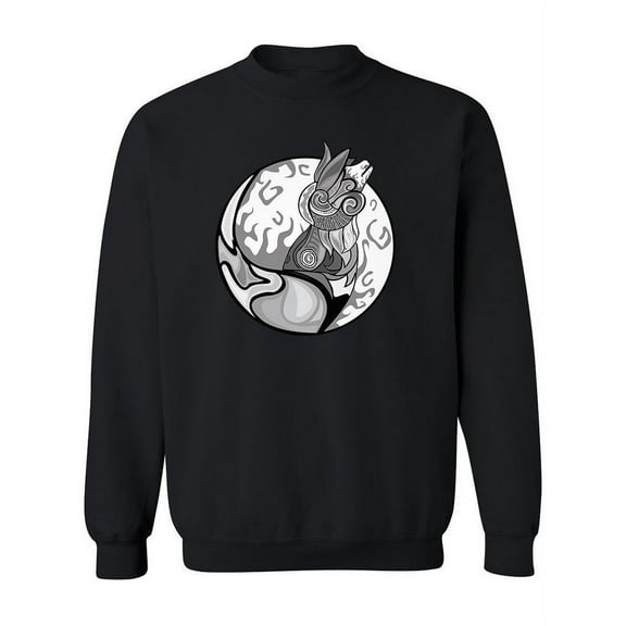 Wolf At Night Sweatshirt Women -Image by Shutterstock, Female Medium