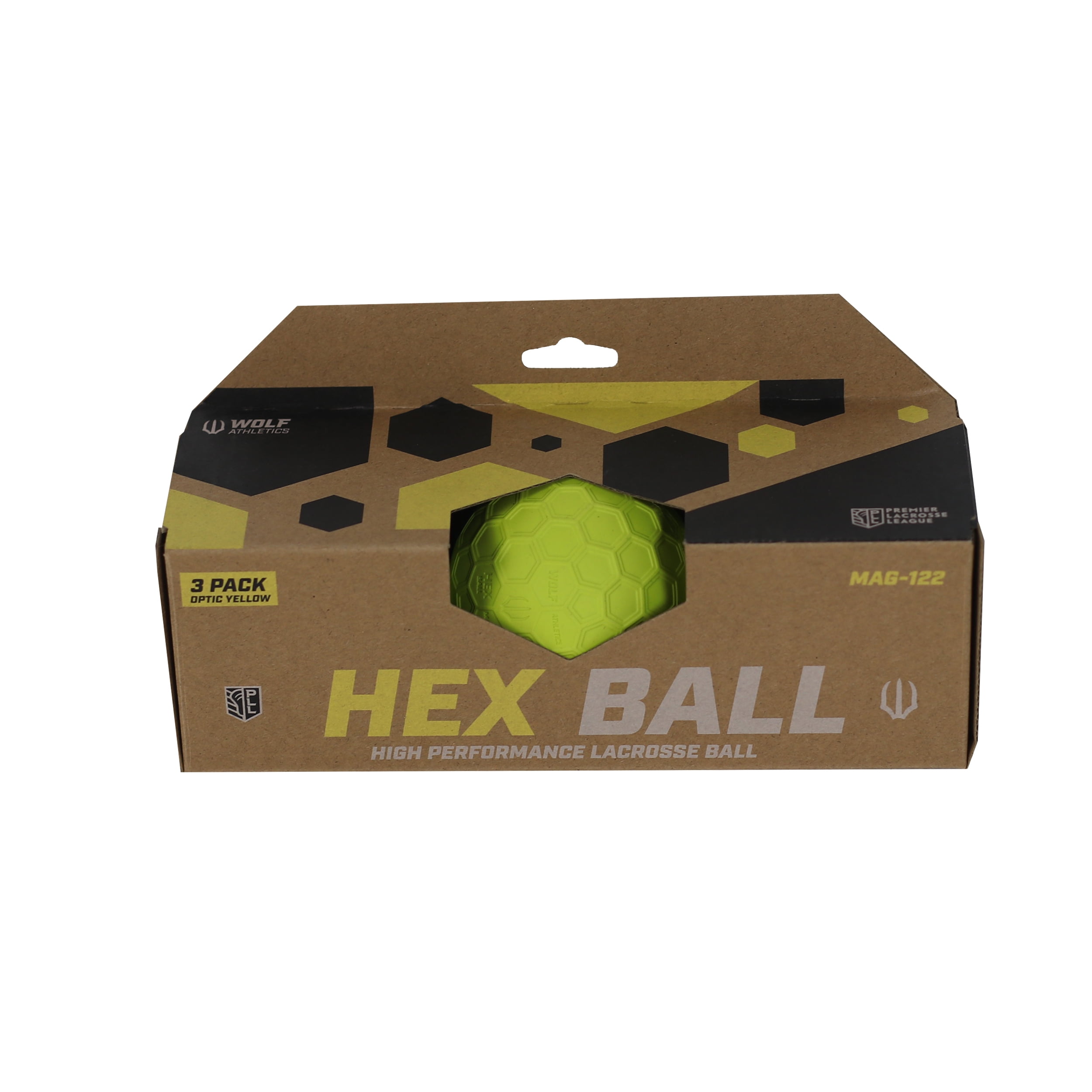 Wolf Athletics Optic Yellow Hex Ball 3 Pack