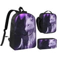 thumbnail image 1 of Wolf Backpack 17 Inch Set with Lunch Bag and CaseDurableTravel Bag Combo for Work Commuting Daily Use, 1 of 8