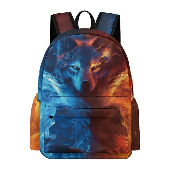 Wolf Backpack 17 Inch Wolf Schoolbag Travel Cartoon Backpacks
