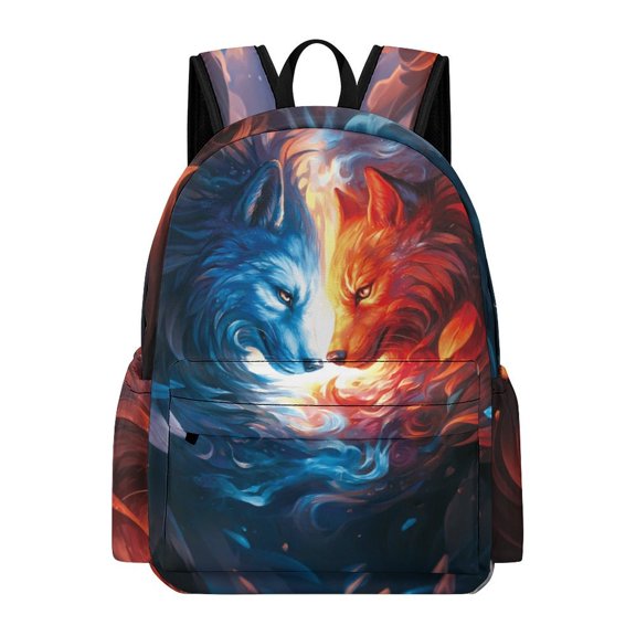Wolf Backpack Daily Commuter Oxford Cloth Casual Fashion 17 Inch Backpack