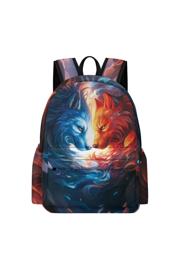 Wolf Backpack Daily Commuter Oxford Cloth Casual Fashion 17 Inch Backpack