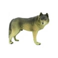 thumbnail image 1 of Wolf, Black and Gray, Timber Wolf, Museum Quality, Hand Painted, Rubber Animal, Educational, Realistic, Figure, Lifelike Figurine, Replica, Gift, 7" CH397 BB149, 1 of 10