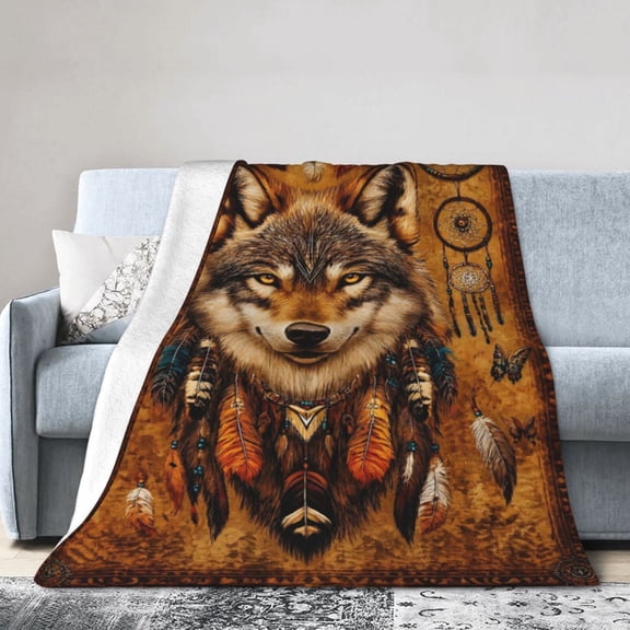 Wolf Blanket Wolf Throw Blanket Super Soft Plush Flannel Fleece Bedding Gifts for Men Women Lovers Adults Stuff for Couch Sofa Bed Room Decor 50x40