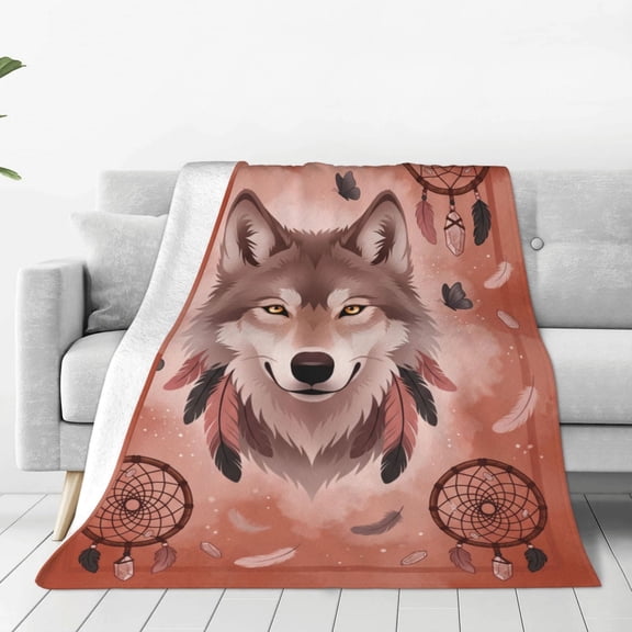 Wolf Blanket Wolf Throw Blanket Super Soft Plush Flannel Gifts for Men Women Lovers Adults Stuff for Couch Sofa Bed Room Decor 50x40