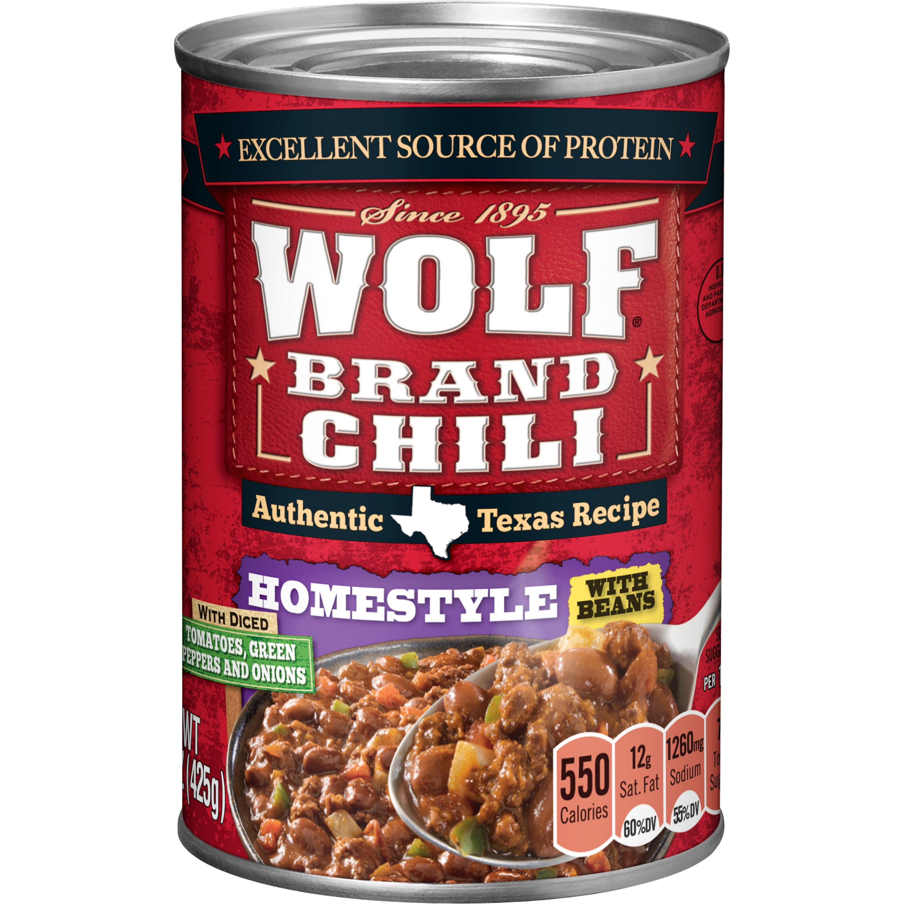 Wolf Brand Homestyle Chili with Beans, 15 oz