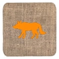 thumbnail image 1 of Wolf Burlap And Orange Foam Coasters - Set 4, 3.5 x 3.5 In., 1 of 1