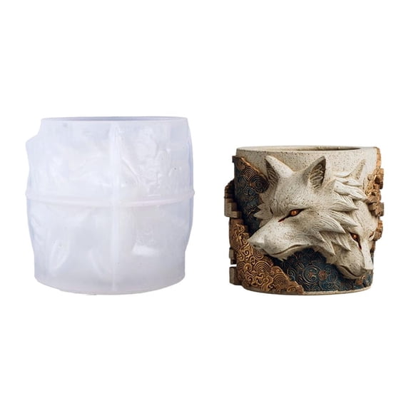 Wolf Casting Mold 3D Wolf Silicone Mold Epoxy Resin Mold Wolf Ornament DIY Mold