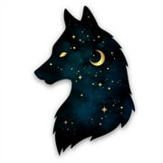 GT GRAPHICS Wolf Celestial - 3" Vinyl Sticker - For Car Laptop Water Bottle Phone - Waterproof Decal