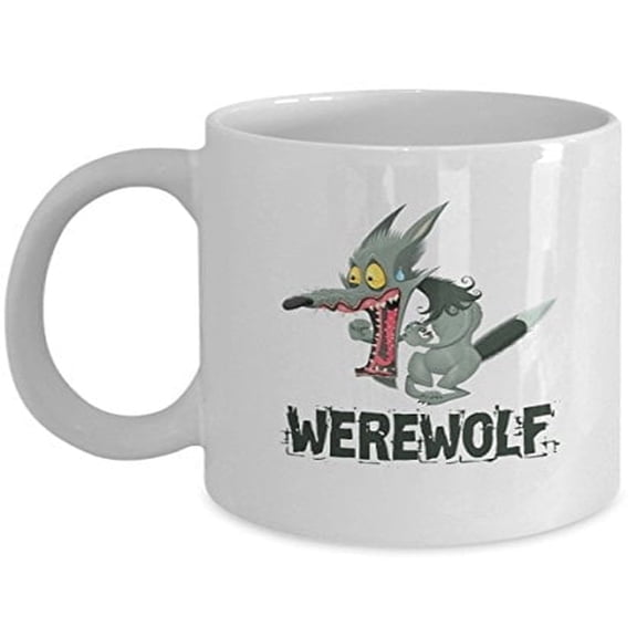 Wolf 11 oz Coffee Mug - Funny Animal Gifts White Ceramic