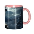 thumbnail image 1 of Wolf Coffee Mug Fun Custom Ceramic Mugs 11oz Pink, 1 of 5