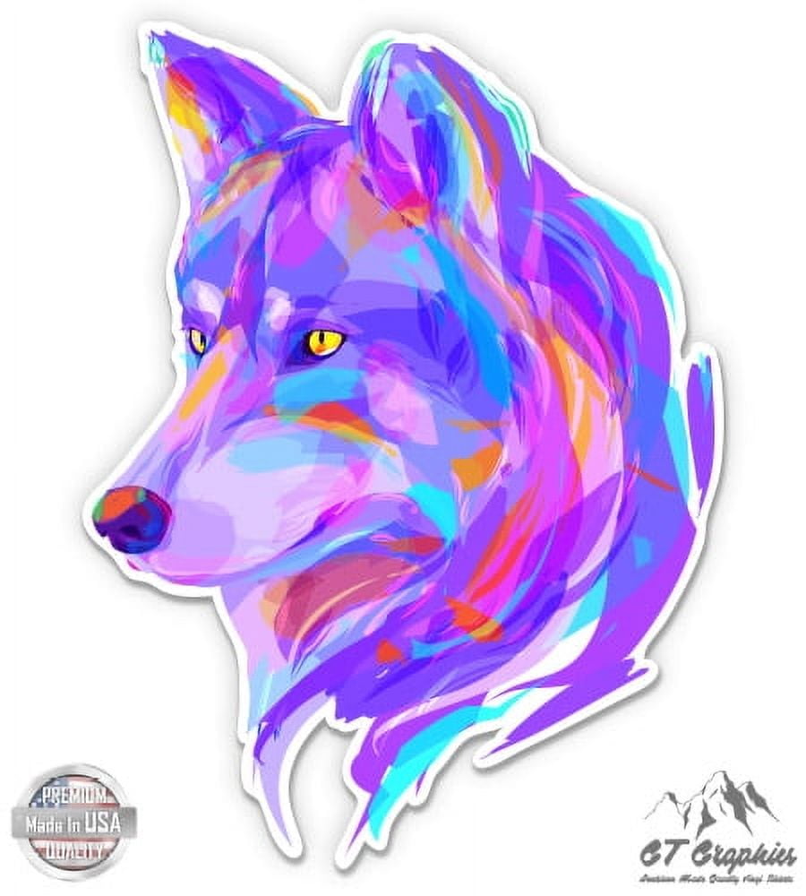 Wolves Decal Wolf Colorful - 12
