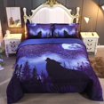 thumbnail image 1 of Wolf Comforter Set Bedding Set Blue 5 Pieces Forest Bedding Set Wolf Bed Set Kids Bed in a Bag for Boys and Girls with Sheet Sets, Super Breathable Soft, 1 of 8