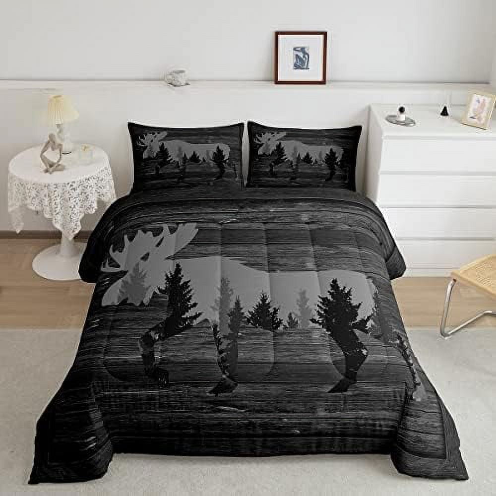 Wolf Comforter Set Kids Farmhouse Wild Animal Comforter for Boys Rustic