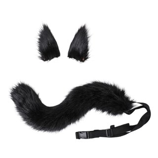 2022 New Wolf Tail and Clip Ears Kit for Children and Adult Halloween 2020  trend