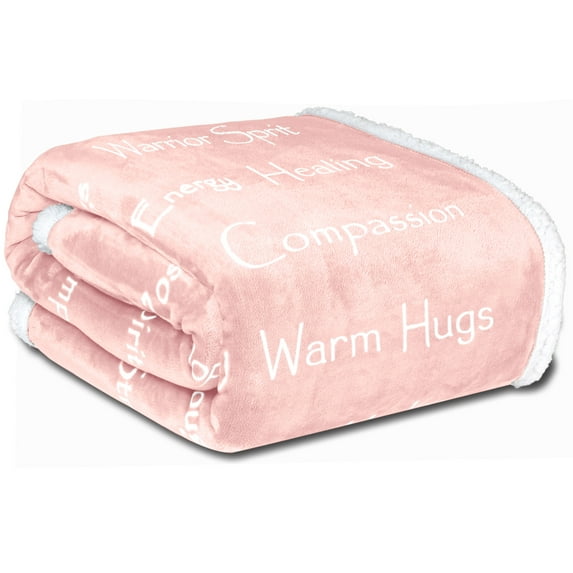 Wolf Creek Compassion/Strength/Love Sherpa Fleece Throw, 50” x 65”