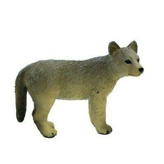 Wolf Cub Realistic Small Toy Model Plastic Replica Forest Animal, Kids Educational Gift 2" M128-B648