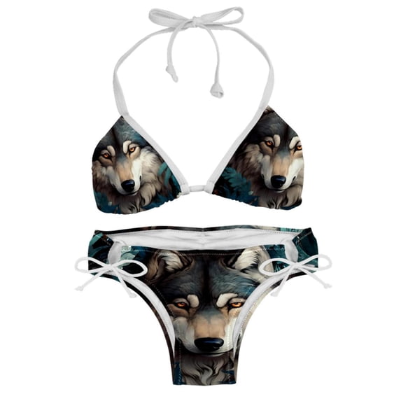Wolf Detachable Sponge Adjustable Strap Bikini Set Two-Pack Swimsuits Swimming Suits Applicable Scenes