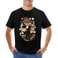 thumbnail image 1 of Wolf Detective Vintage T-shirt Mens Cotton Classic Crewneck Short Sleeve Tees Unisex Black M, 1 of 2