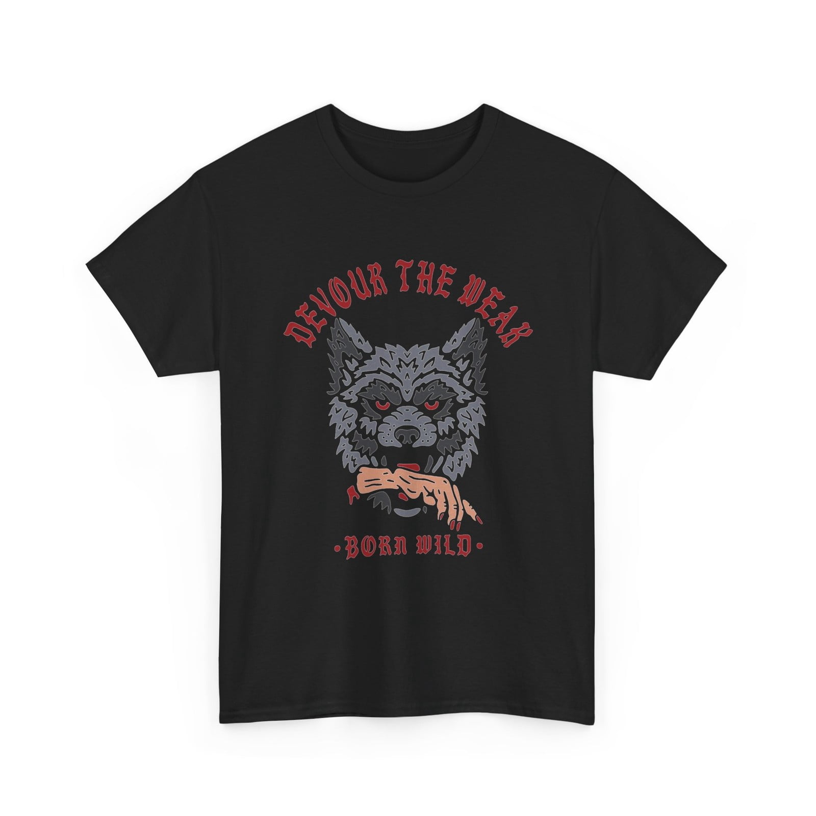 Weak Backpack Wolf Devour The Weak Graphic T Shirt Men's Heavy Cotton Tee - Walmart.com