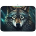 thumbnail image 1 of Wolf Dish Drying Mat, Absorbent Microfiber Pad Protector For Kitchen Counter Top Mat Dish Drainboard 16x18in Home Decor, 1 of 7