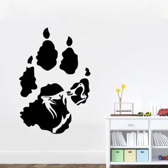 Wolf Dog Animals anime wall decal Wolf Vinyl Wall Stickers 62x42cm