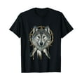 thumbnail image 1 of Wolf Dream Catcher T-Shirt for Men Cotton 100% Dreamcatcher Summer Tops Women Fashion Casual Short Sleeves, 1 of 1