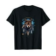 thumbnail image 1 of Wolf Dream Catcher T-Shirt for Men Cotton 100% Dreamcatcher Summer Tops Women Fashion Casual Short Sleeves, 1 of 1