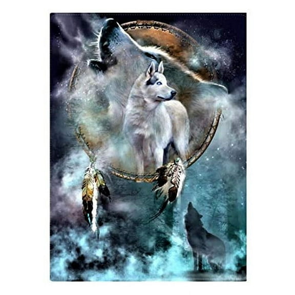 Wolf Dreamcatcher Edible Cake Topper for 1/4 sheet