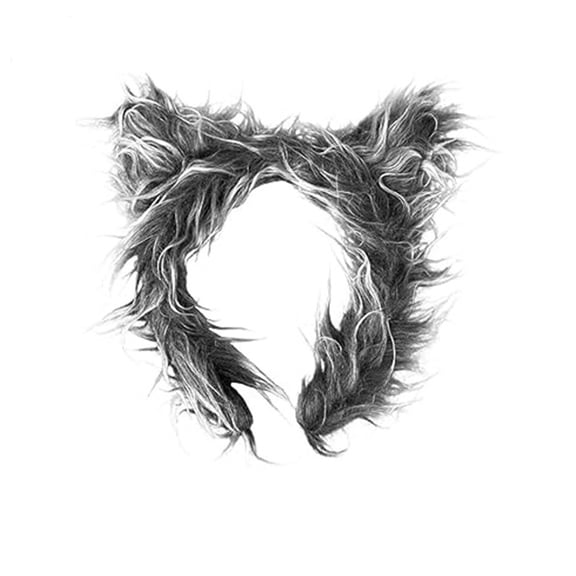 Wolf Ear Headband Costume Set, Halloween Cosplay Accessory Kit, Unisex Adults Dress Up for Masquerade, Stage Show, Halloween Party A