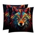 thumbnail image 1 of Wolf Elegant Velvet Throw Pillow Covers Set with Unique Patterns - 16x16", 18x18", 20x20" - Pack of 2 for Chair Pillow Covers and Various Occasions, 1 of 6